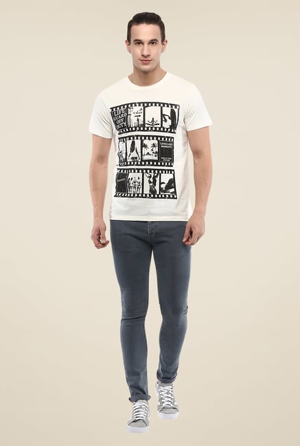 Yepme White Lifeguard Printed T Shirt Yepme White Lifeguard Printed T Shirt