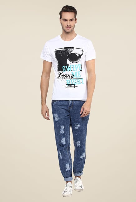 Yepme White Legacy Graphic Print T Shirt Yepme White Legacy Graphic Print T Shirt