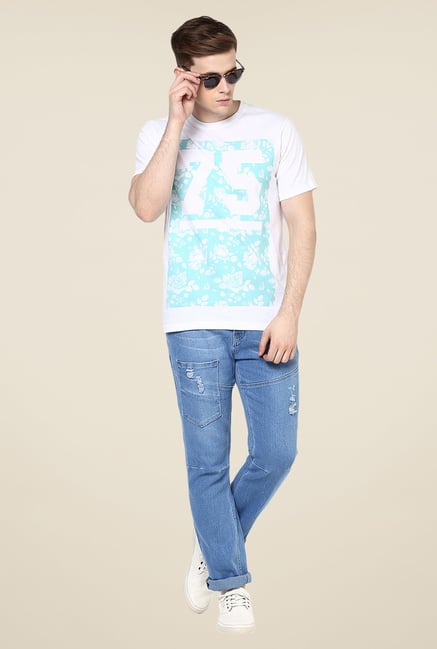 Yepme White 75 Bed Of Roses Printed T Shirt Yepme White 75 Bed Of Roses Printed T Shirt