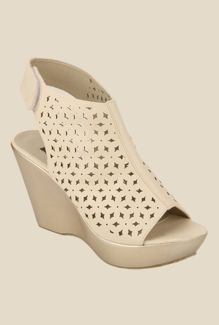 Yepme Beige Back Strap Wedges Yepme Beige Back Strap Wedges