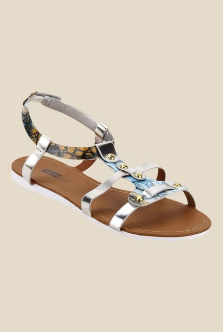 Yepme Blue & Silver Ankle Strap Sandals Yepme Blue & Silver Ankle Strap Sandals