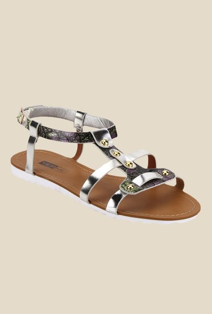 Yepme Green & Silver Ankle Strap Sandals Yepme Green & Silver Ankle Strap Sandals
