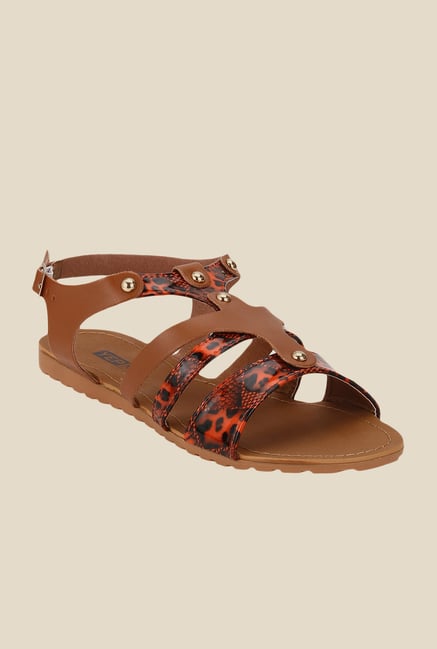 Yepme Brown & Orange Back Strap Sandals Yepme Brown & Orange Back Strap Sandals