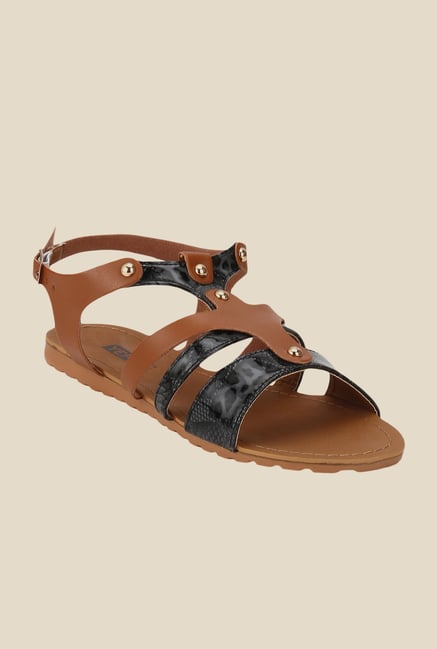 Yepme Brown & Black Back Strap Sandals Yepme Brown & Black Back Strap Sandals