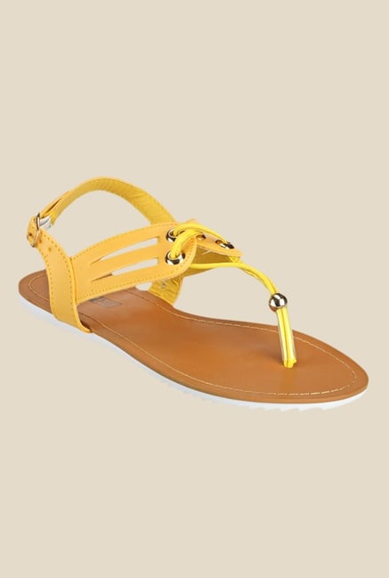 Yepme Yellow Back Strap Sandals Yepme Yellow Back Strap Sandals