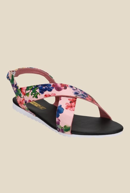 Yepme Pink & Red Back Strap Sandals Yepme Pink & Red Back Strap Sandals
