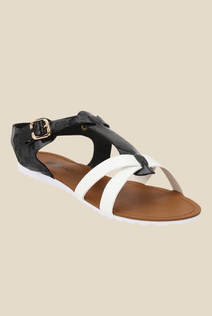Yepme Black & White Ankle Strap Sandals Yepme Black & White Ankle Strap Sandals