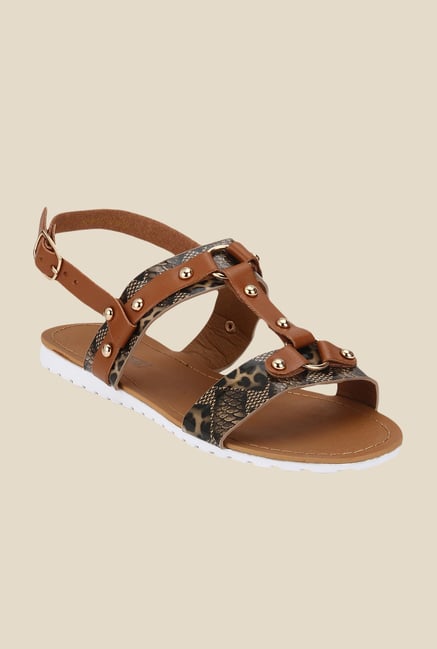 Yepme Brown & Black Back Strap Sandals Yepme Brown & Black Back Strap Sandals