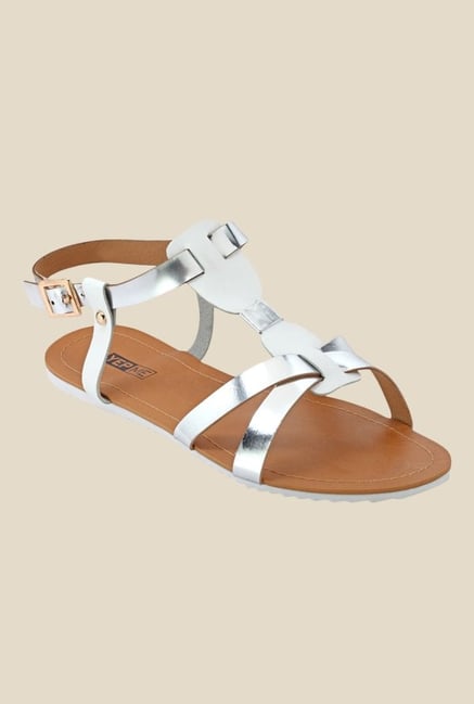 Yepme Silver Back Strap Sandals Yepme Silver Back Strap Sandals