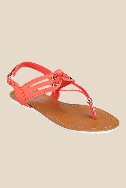 Yepme Coral Red Back Strap Sandals Yepme Coral Red Back Strap Sandals
