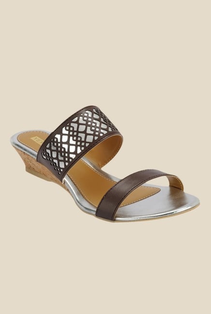 Yepme Brown Wedge Heeled Sandals Yepme Brown Wedge Heeled Sandals