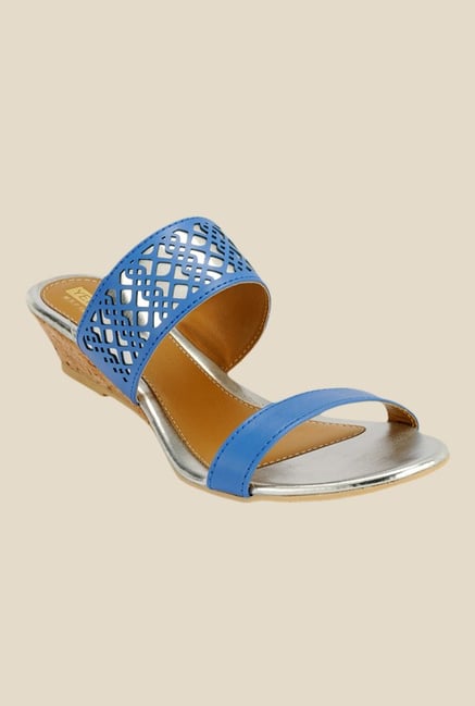 Yepme Blue Wedge Heeled Sandals Yepme Blue Wedge Heeled Sandals