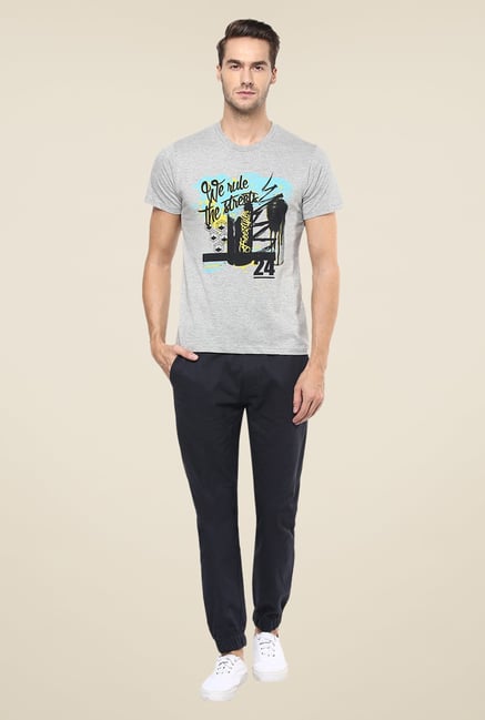 Yepme We Rule The Streets Grey Graphic Print T Shirt Yepme We Rule The Streets Grey Graphic Print T Shirt