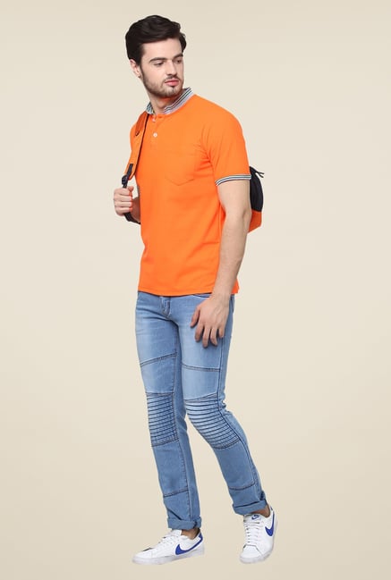 Yepme Orange Dean Premium Solid T Shirt Yepme Orange Dean Premium Solid T Shirt