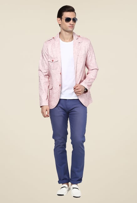 Yepme Light Pink Ashton Solid Blazer Yepme Light Pink Ashton Solid Blazer