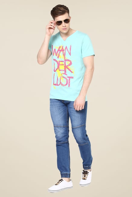 Yepme Wanderlust Aqua Graphic Print T Shirt Yepme Wanderlust Aqua Graphic Print T Shirt