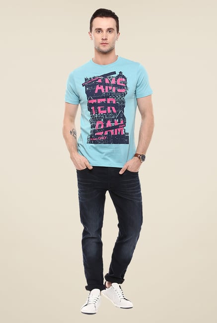Yepme Amsterdam Blue Graphic Print T Shirt Yepme Amsterdam Blue Graphic Print T Shirt