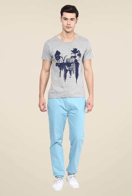 Yepme Mirrored Landscape Grey Graphic Print T Shirt Yepme Mirrored Landscape Grey Graphic Print T Shirt