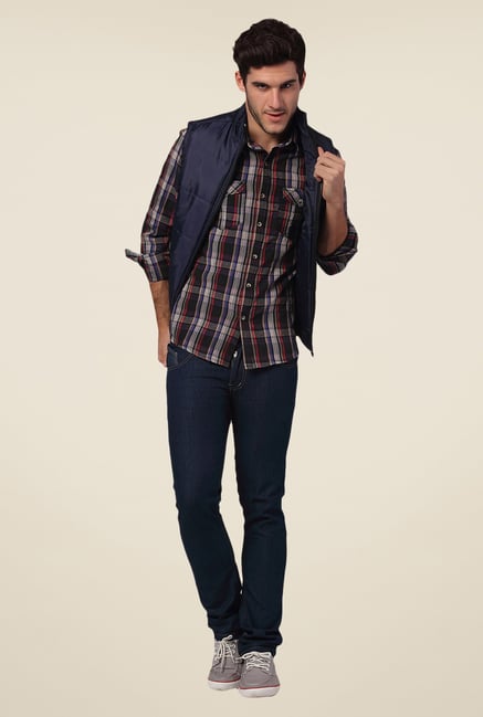 Yepme Navy Jacob Quilted Jacket Yepme Navy Jacob Quilted Jacket