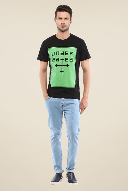 Yepme Undefeated Black Graphic Print T Shirt Yepme Undefeated Black Graphic Print T Shirt