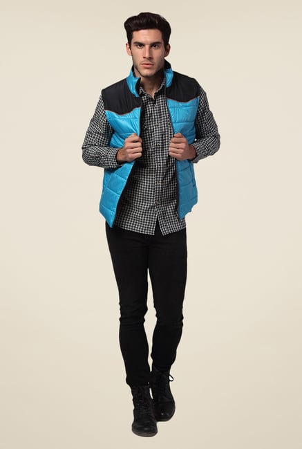 Yepme Blue Ethan Quilted Jacket Yepme Blue Ethan Quilted Jacket