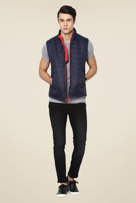 Yepme Navy Julius Quilted Jacket Yepme Navy Julius Quilted Jacket