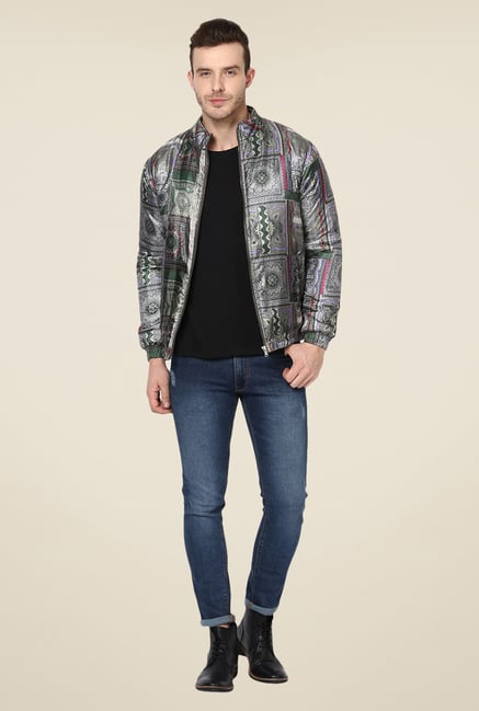 Yepme Grey Trent Printed Jacket Yepme Grey Trent Printed Jacket
