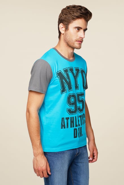 Yepme Blue NYC 95 Printed T Shirt Yepme Blue NYC 95 Printed T Shirt