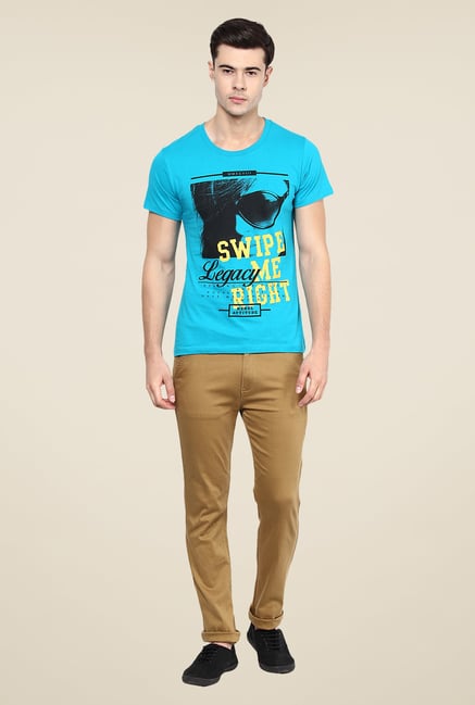 Yepme Legacy Blue Graphic Print T Shirt Yepme Legacy Blue Graphic Print T Shirt