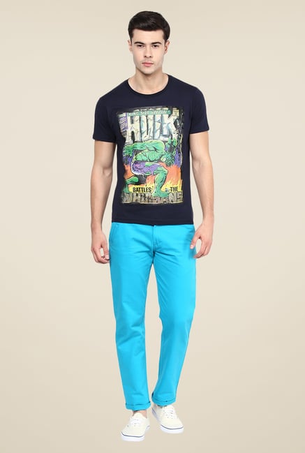 Yepme Marvel Hulk Cover Art Navy Printed T Shirt Yepme Marvel Hulk Cover Art Navy Printed T Shirt