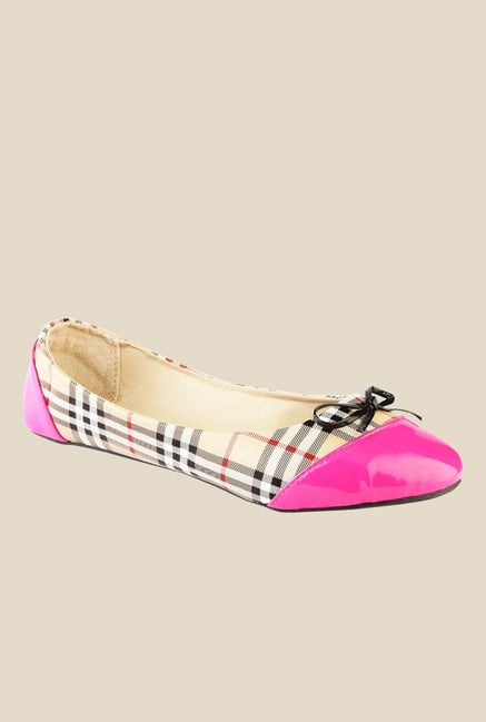 Yepme Pink & Beige Flat Ballets Yepme Pink & Beige Flat Ballets