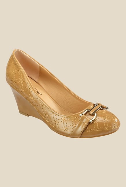 Yepme Beige Wedge Heeled Pumps Yepme Beige Wedge Heeled Pumps
