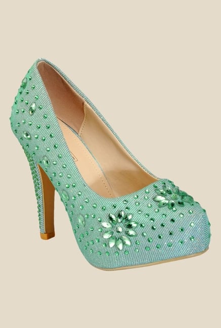 Yepme Green Stiletto Heeled Pumps Yepme Green Stiletto Heeled Pumps