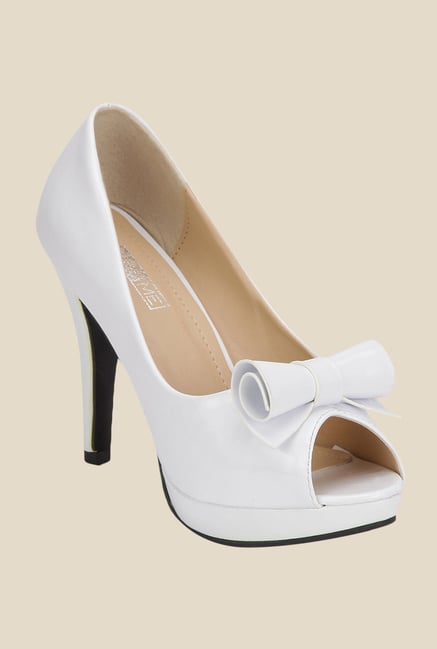 Yepme White Peeptoe Stilettos Yepme White Peeptoe Stilettos