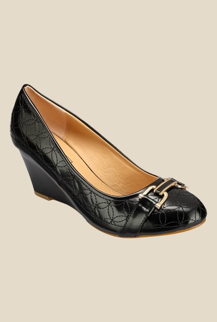 Yepme Black Wedge Heeled Pumps Yepme Black Wedge Heeled Pumps