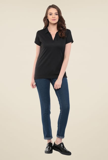 Yepme Perry Black Polo T Shirt Yepme Perry Black Polo T Shirt