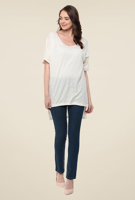 Yepme Off White Tiffany Asymmetrical Top Yepme Off White Tiffany Asymmetrical Top