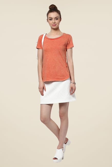 Yepme Orange Celia Acid Wash Premium Top Yepme Orange Celia Acid Wash Premium Top