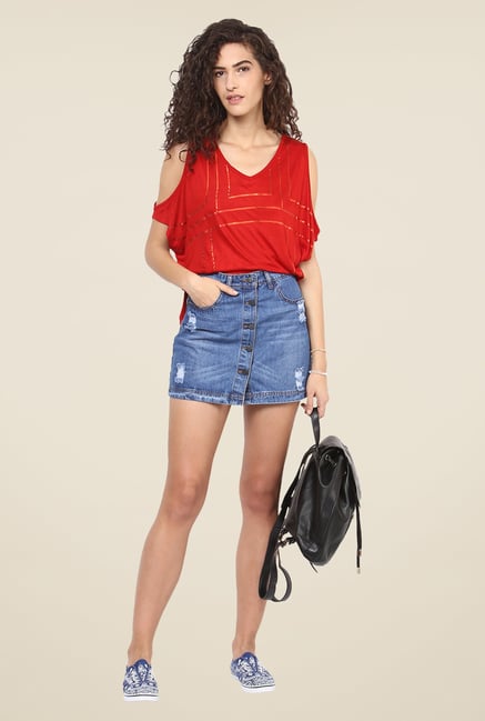 Yepme Red Maisie Party Top Yepme Red Maisie Party Top
