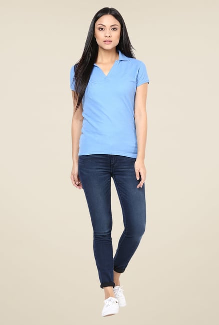 Yepme Perry Blue Polo T Shirt Yepme Perry Blue Polo T Shirt