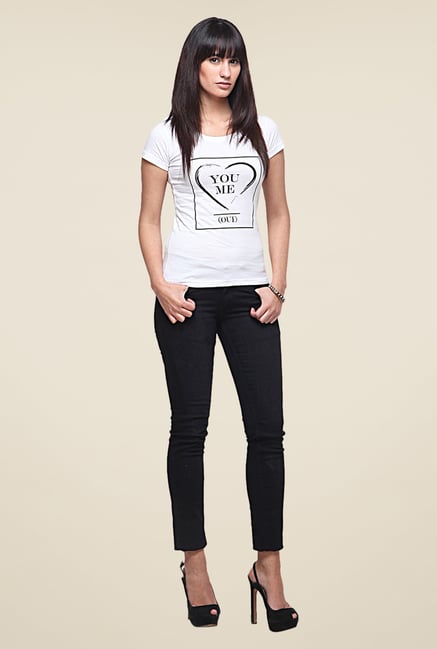 Yepme You Me White T Shirt Yepme You Me White T Shirt