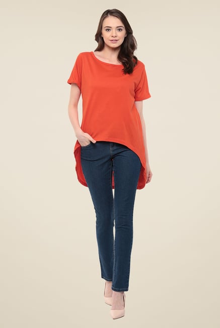 Yepme Orange Lorine Asymmetrical Top Yepme Orange Lorine Asymmetrical Top