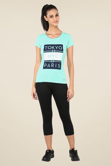 Yepme Darlene High Performance Turquoise T Shirt Yepme Darlene High Performance Turquoise T Shirt