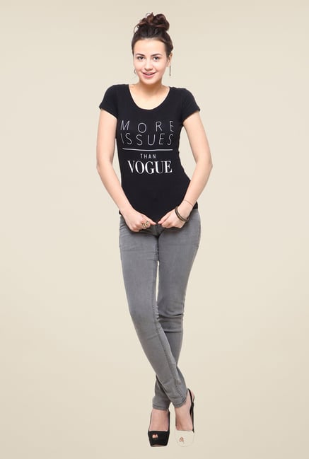 Yepme Vogue Black T Shirt Yepme Vogue Black T Shirt