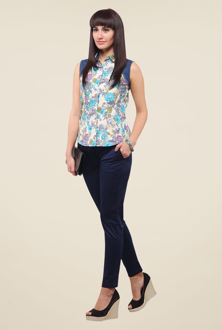 Yepme Off White Megan Floral Print Top Yepme Off White Megan Floral Print Top