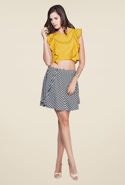 Yepme Mustard Lorri Crop Top Yepme Mustard Lorri Crop Top