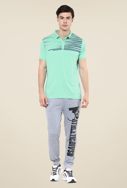 Yepme Green Bruno High Performance Printed Polo T-shirt Yepme Green Bruno High Performance Printed Polo T-shirt
