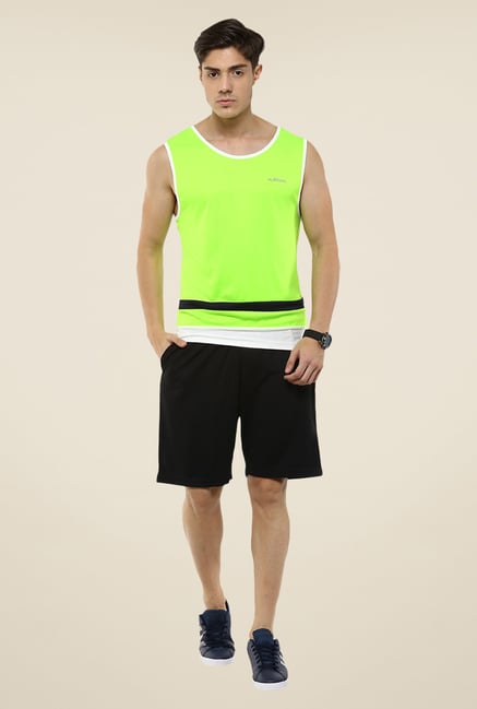 Yepme Neon Green Grant Muscle Solid T-shirt Yepme Neon Green Grant Muscle Solid T-shirt