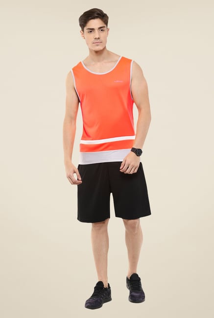 Yepme Orange Grant Muscle Solid T-shirt Yepme Orange Grant Muscle Solid T-shirt