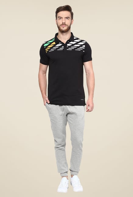 Yepme Black Bret High Performance T-shirt Yepme Black Bret High Performance T-shirt